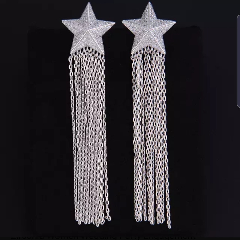 Star drop earrings